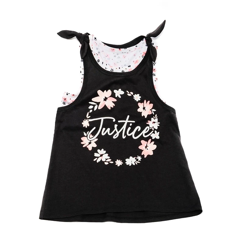 Girls Justice Ensemble de 2 débardeurs Flower Circle pour filles