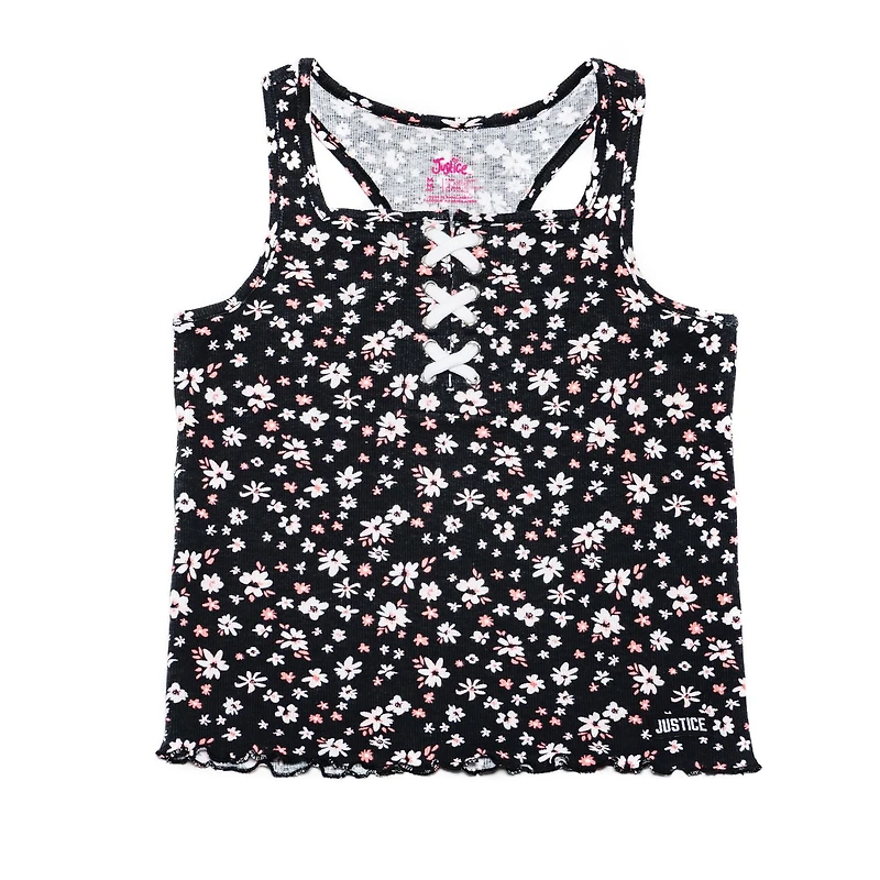 Girls Justice Flowers on Flowers Fashion Tank