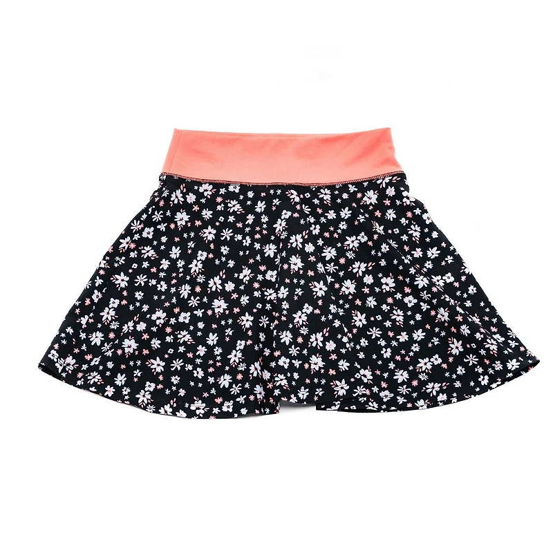 Girls Justice Peach Flowers Skirt