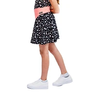 Girls Justice Peach Flowers Skirt
