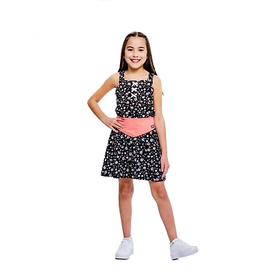 Girls Justice Peach Flowers Skirt