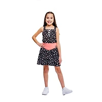 Girls Justice Peach Flowers Skirt