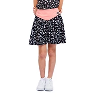 Girls Justice Peach Flowers Skirt