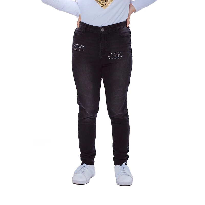 Girls Mini Pop Kids Street Studs Jeans