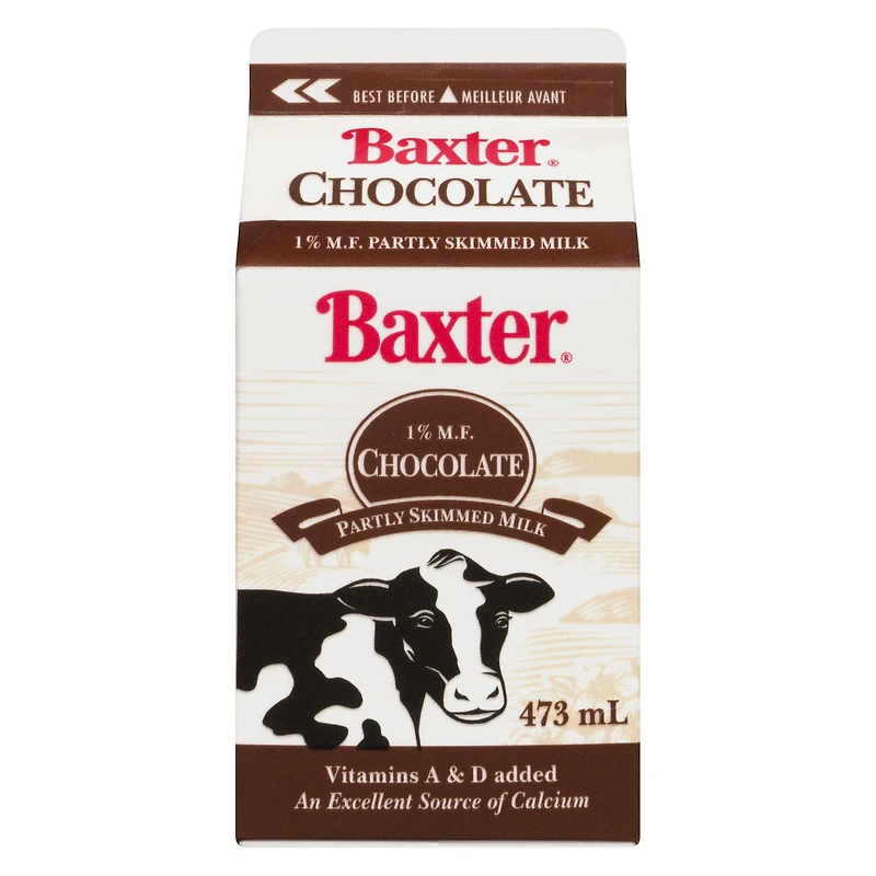 Lait au chocolat partiellement écrémé 1 % Baxter