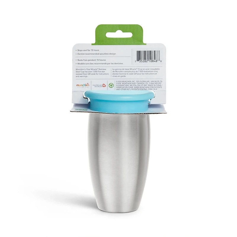 ​​Tasse à bec en acier inoxydable Miracle® 360°de Munchkin, 10oz