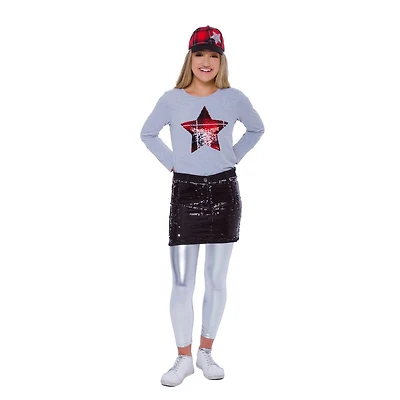 Girls Mini Pop Kids Street Shine Denim Skirt