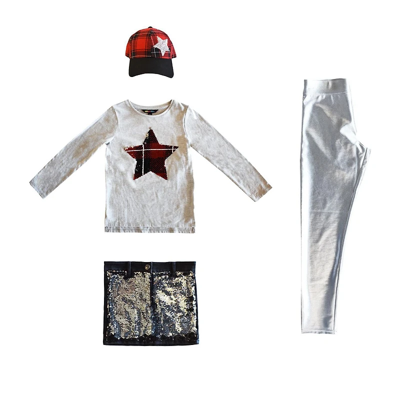 Girls Mini Pop Kids Street Shine Denim Skirt