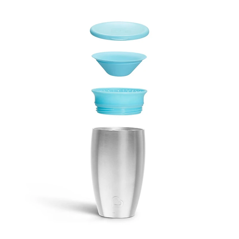​​Tasse à bec en acier inoxydable Miracle® 360°de Munchkin, 10oz
