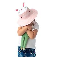 FlapJackKids - Chapeau de soleil réversible pour bébés, enfants et petites - Lapin et cerf - UPF 50+