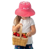 FlapJackKids - Chapeau de soleil réversible pour bébés, enfants et petites - Lapin et cerf - UPF 50+