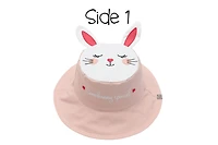 FlapJackKids - Reversible Baby, Kids & Toddler Sun Hat - Bunny & Deer - UPF 50+