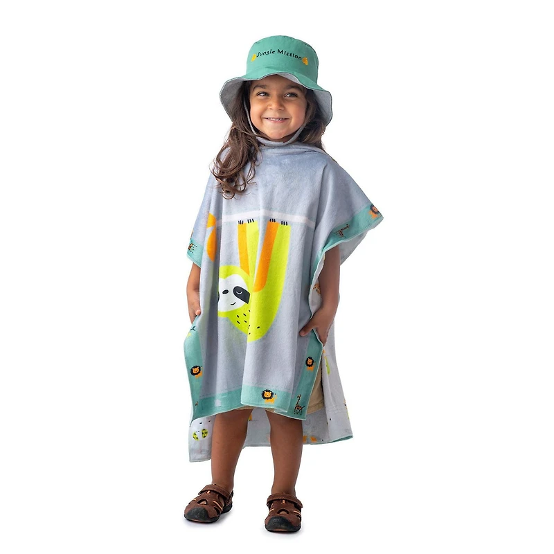 FlapJackKids - Reversible Baby, Kids & Toddler Sun Hat - Tiger & Safari Truck - UPF 50+