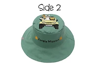 FlapJackKids - Reversible Baby, Kids & Toddler Sun Hat - Tiger & Safari Truck - UPF 50+