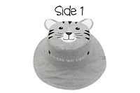 FlapJackKids - Reversible Baby, Kids & Toddler Sun Hat - Tiger & Safari Truck - UPF 50+