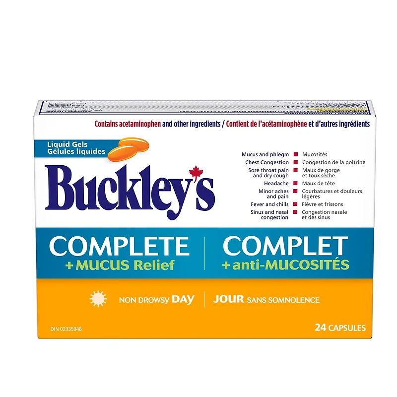Buckley's Complete + Mucus Relief Liquid Gels, 24 Count