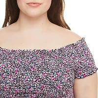 Robe midi avec corsage à smocks Harper + Zoe Plus pour femmes
