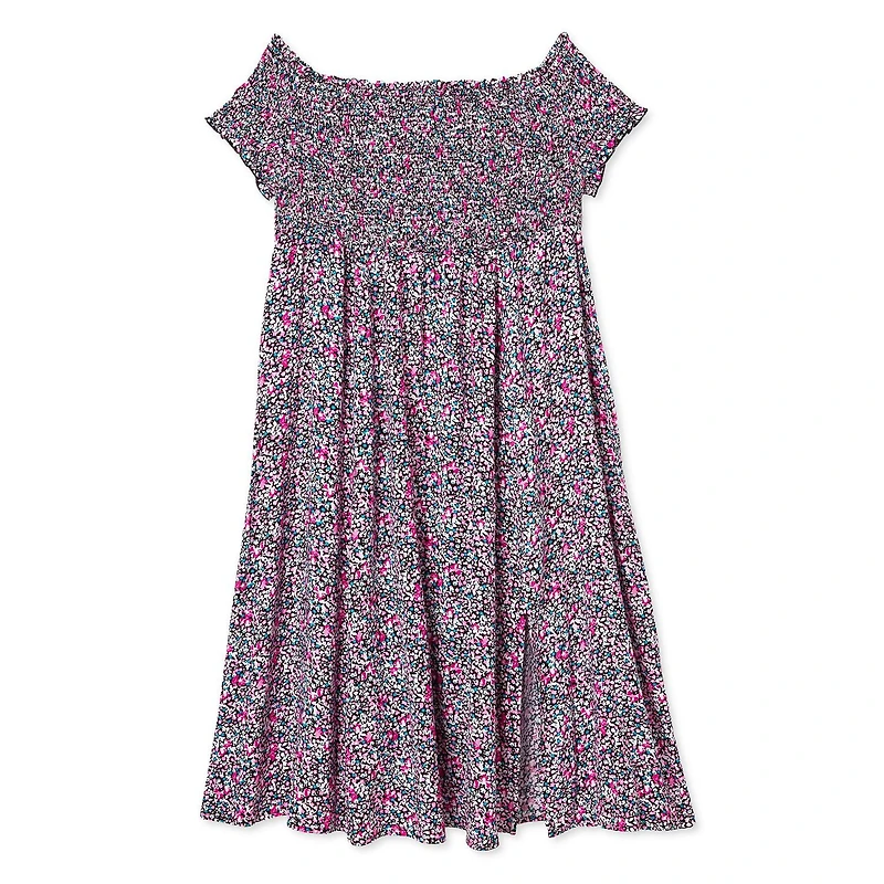 Robe midi avec corsage à smocks Harper + Zoe Plus pour femmes