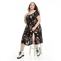 Harper + Zoe Plus Women's Smocked Bodice Midi Dress