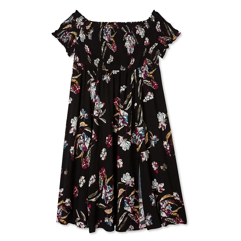 Harper + Zoe Plus Women's Smocked Bodice Midi Dress