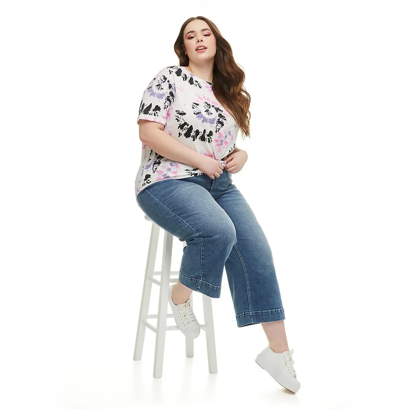 Harper + Zoe Plus Women's Knot-Front Tee