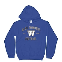 Men's CFL Blue Bombers Football Blue Hoodie, Size: S-2XL