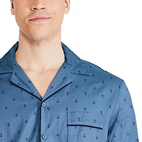 Pyjama 2 pièces avec haut à col cranté George pour hommes