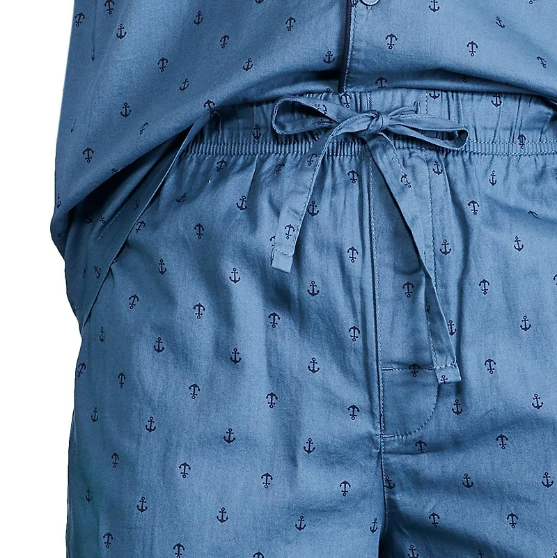 Pyjama 2 pièces avec haut à col cranté George pour hommes