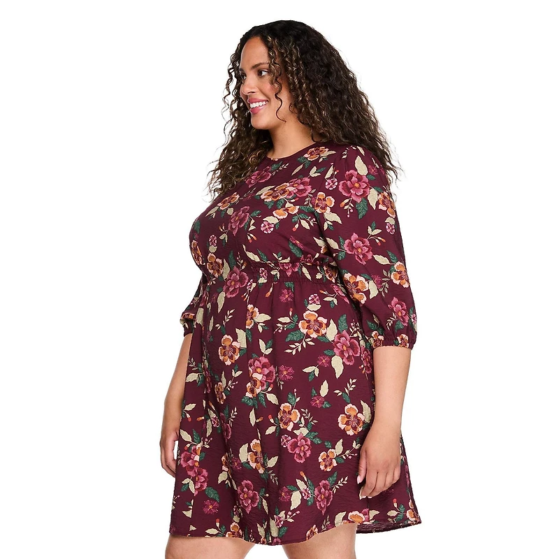 Lane Bryant Women's Plus Long-Sleeve Fit & Flare Dress