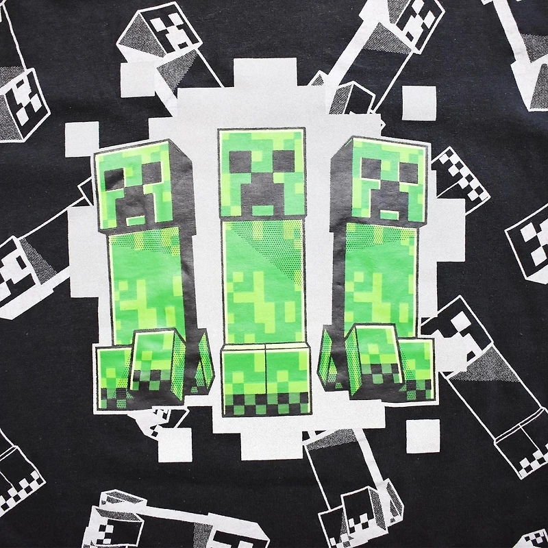 Boys Minecraft Creeper Trio Short Sleeve T-Shirt