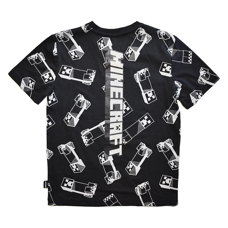 Boys Minecraft Creeper Trio Short Sleeve T-Shirt