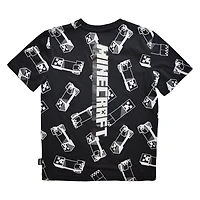 Boys Minecraft Creeper Trio Short Sleeve T-Shirt