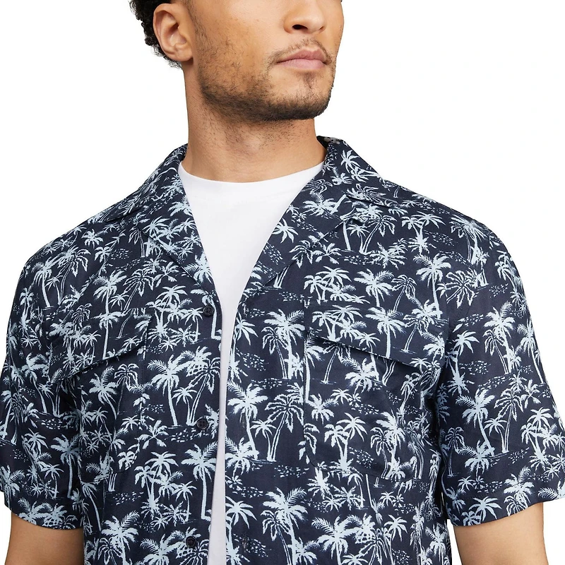 Chemise MEXX avec col et boutons imprimé palmier pour hommes