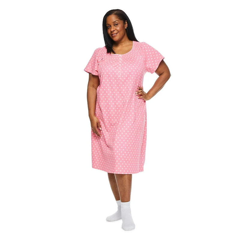 Robe de nuit à encolure dégagée Iyla Plus pour femmes Tailles 1X-4X