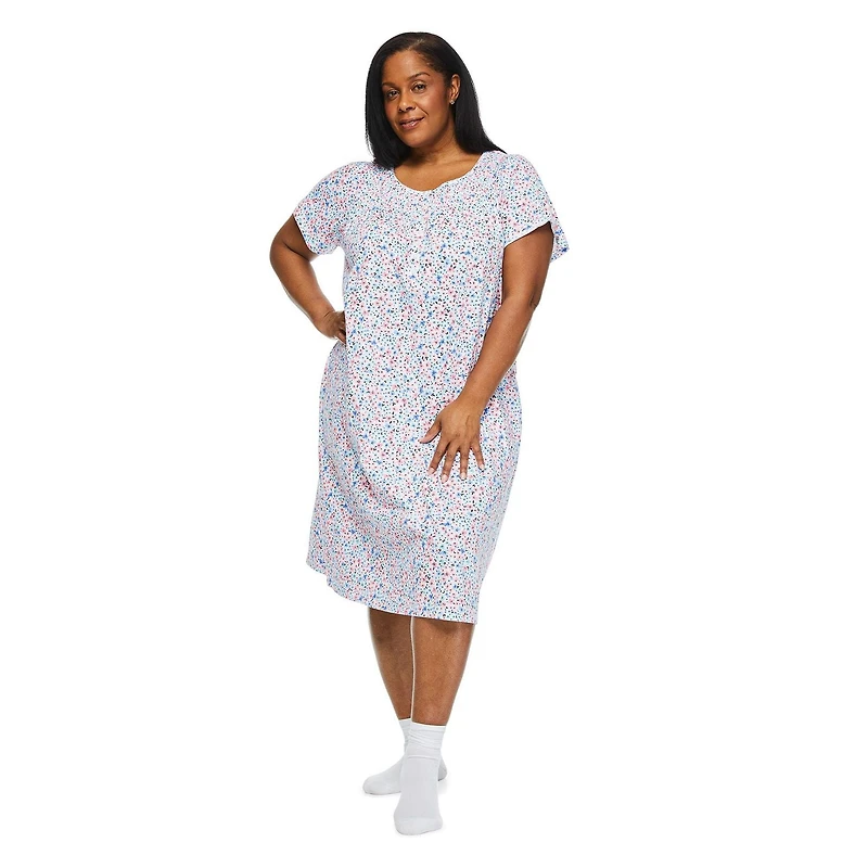 Robe de nuit à encolure dégagée Iyla Plus pour femmes Tailles 1X-4X