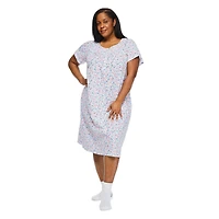 Robe de nuit à encolure dégagée Iyla Plus pour femmes Tailles 1X-4X