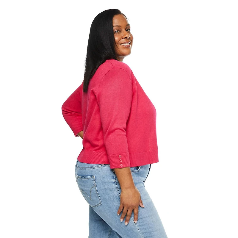 Verte courte en tricot Iyla Plus pour femmes