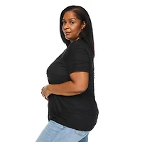 Iyla Plus Women's Ripple Tee, Sizes 1X-4X