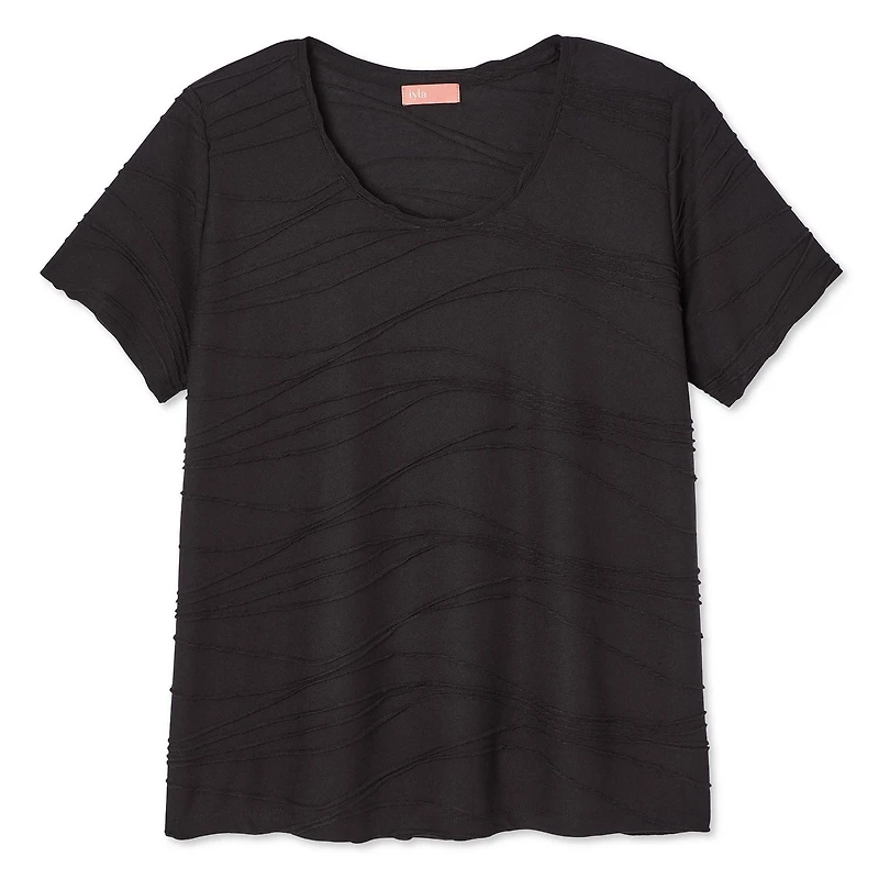 Iyla Plus Women's Ripple Tee, Sizes 1X-4X