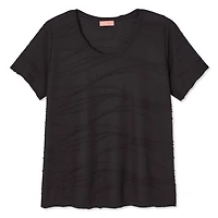 Iyla Plus Women's Ripple Tee, Sizes 1X-4X