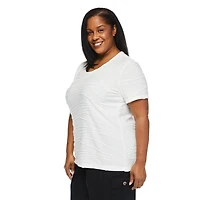 T-shirt à motif ondulé Iyla Plus pour femmes Tailles 1X-4X