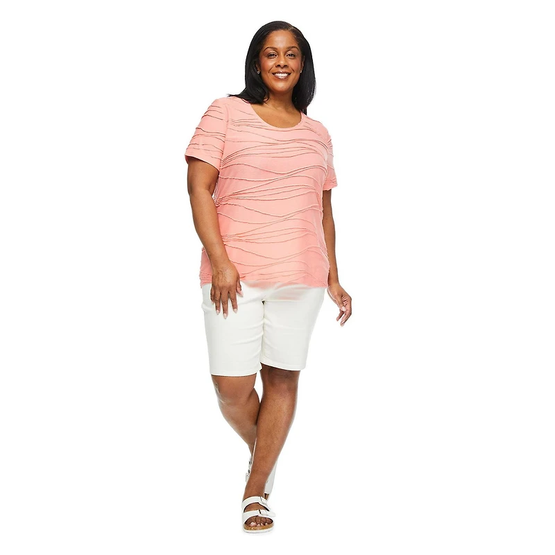 T-shirt avec motif ondulé Iyla Plus pour femmes