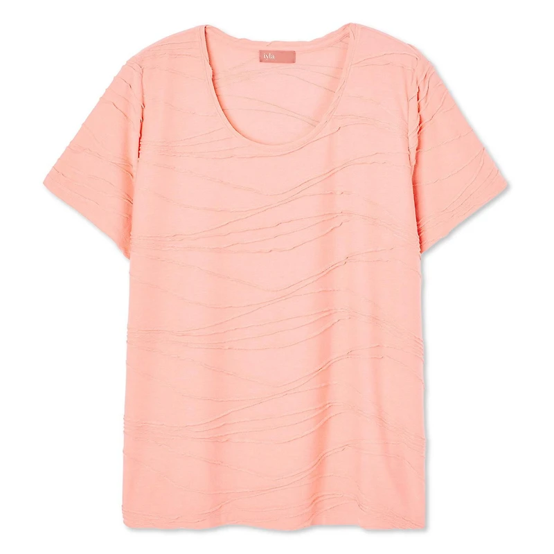 T-shirt avec motif ondulé Iyla Plus pour femmes
