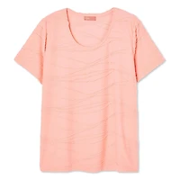 T-shirt avec motif ondulé Iyla Plus pour femmes