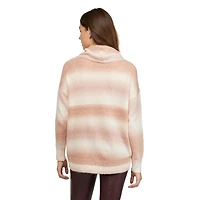 Mexx Womens Ombre Boucle Knit Cowl Turtle Neck Sweater