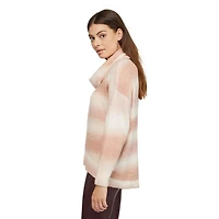 Mexx Womens Ombre Boucle Knit Cowl Turtle Neck Sweater