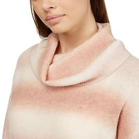Mexx Womens Ombre Boucle Knit Cowl Turtle Neck Sweater