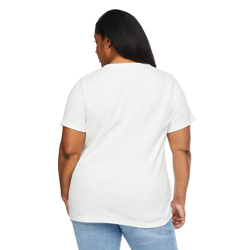 Iyla Women's Plus Interlock Crew Neckline Tee