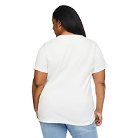 Iyla Women's Plus Interlock Crew Neckline Tee