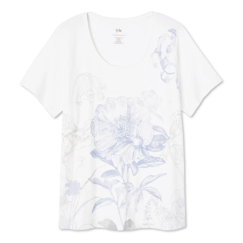 Iyla Women's Plus Interlock Crew Neckline Tee